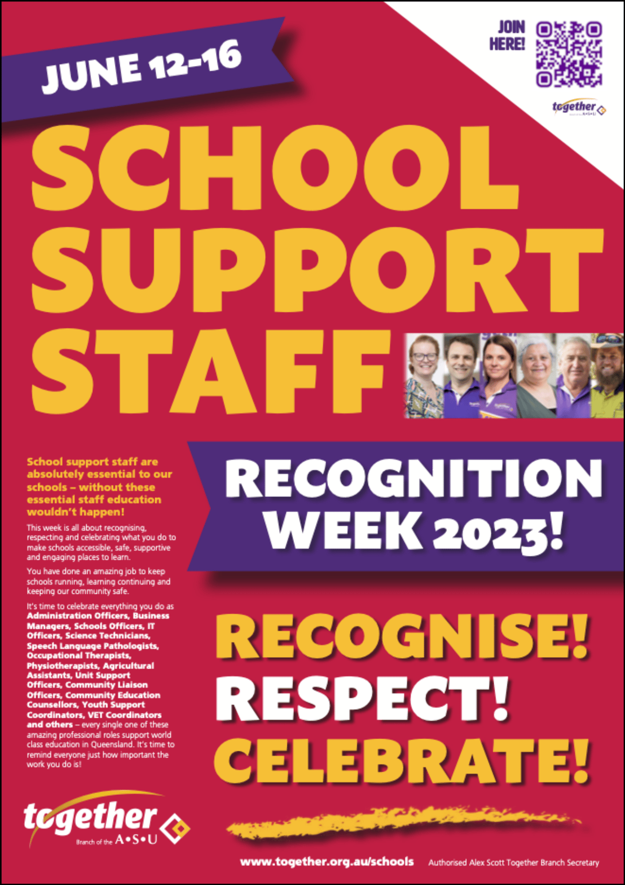 School Support Staff Recognition Week 2023